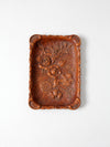 vintage Syroco style floral tray