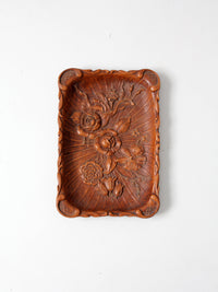 vintage Syroco style floral tray