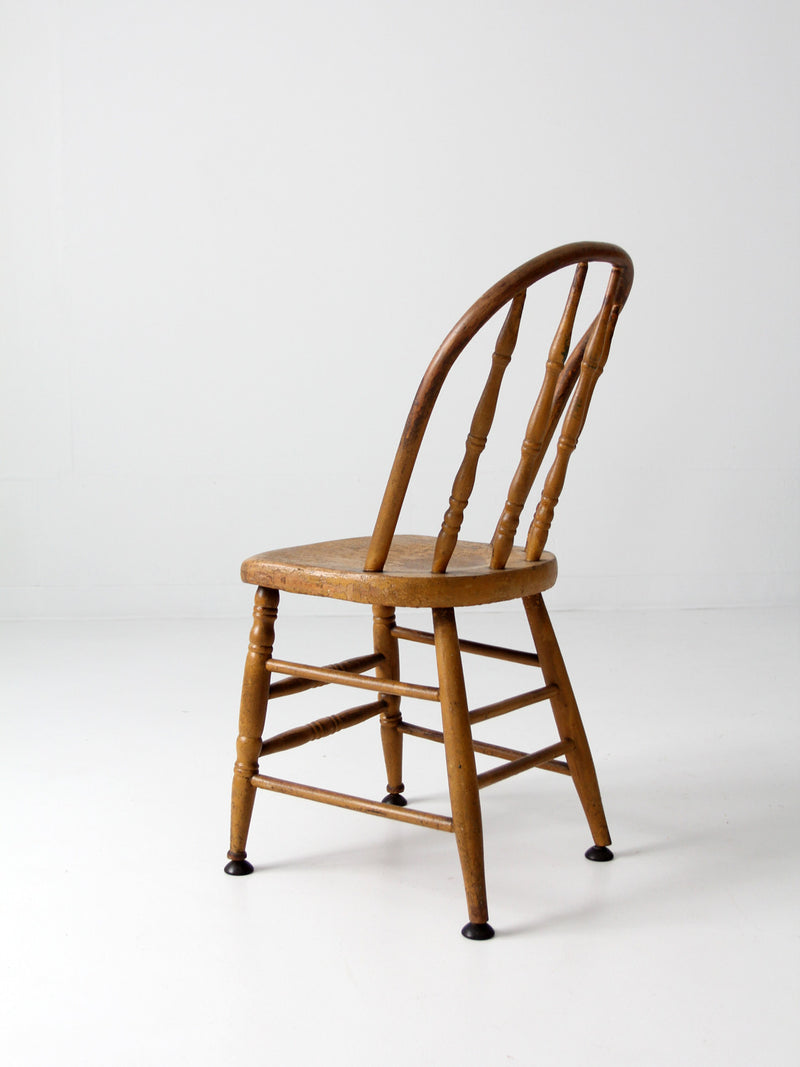 vintage wood spindle back chair