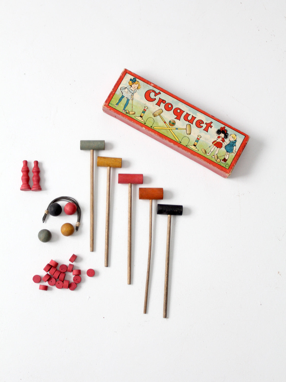 vintage table croquet game 
