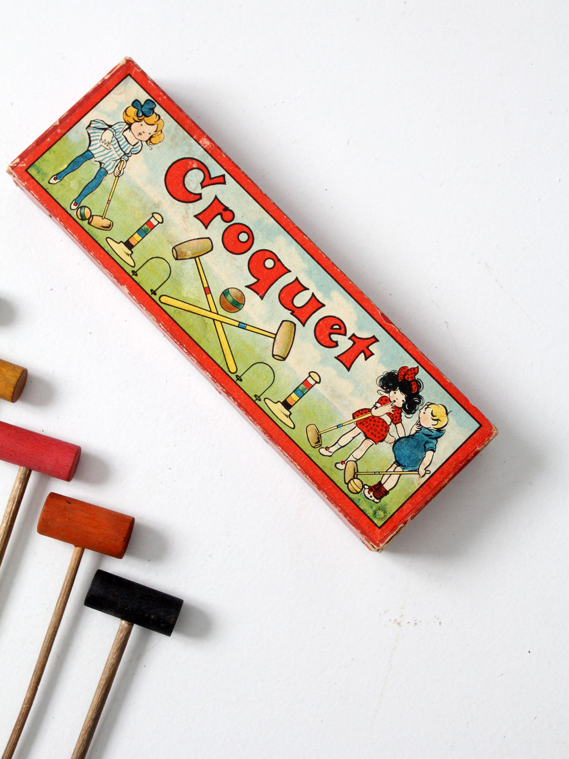 vintage table croquet game 