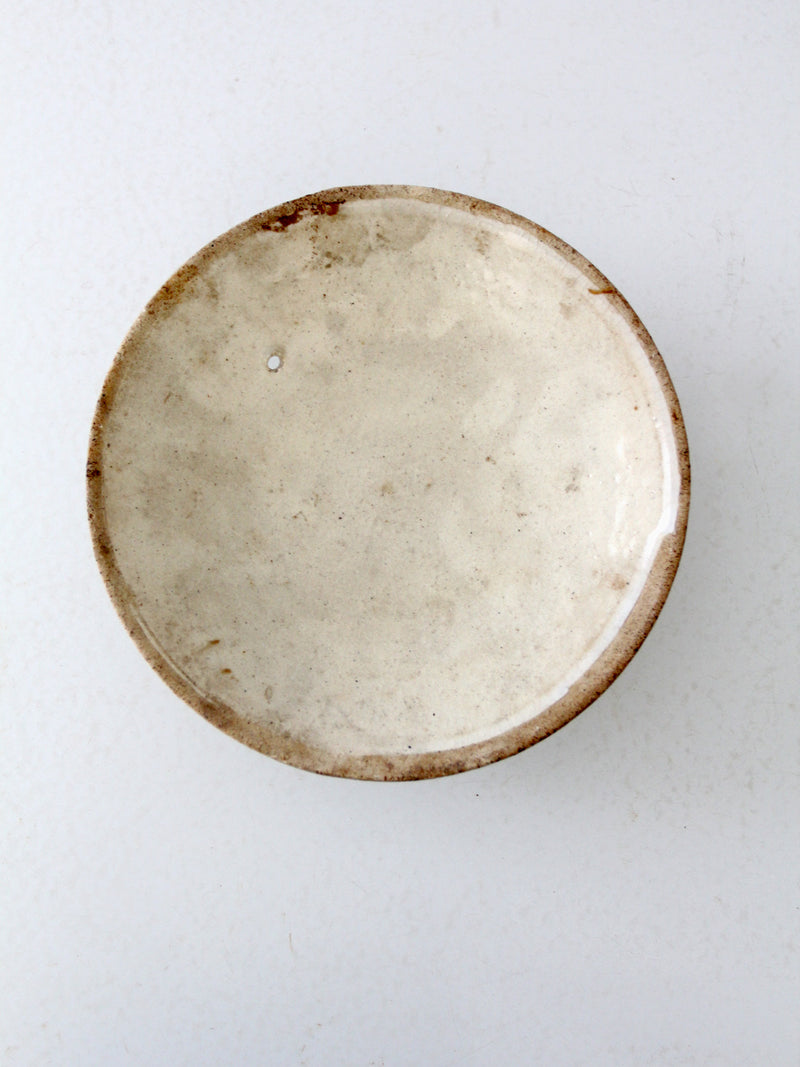 mid century Japanese donabe lid