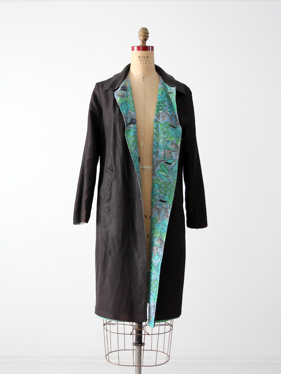 vintage 60s reversible raincoat