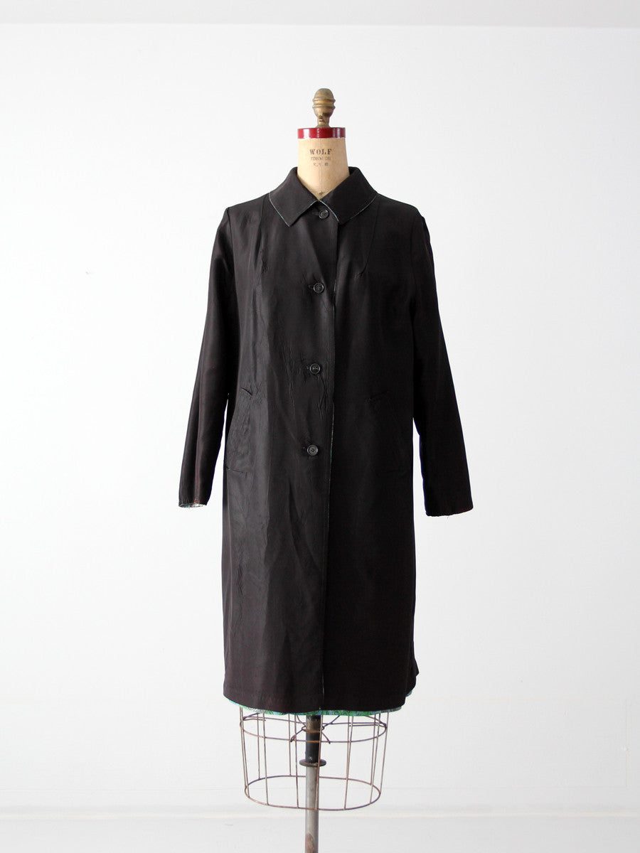 vintage 60s reversible raincoat