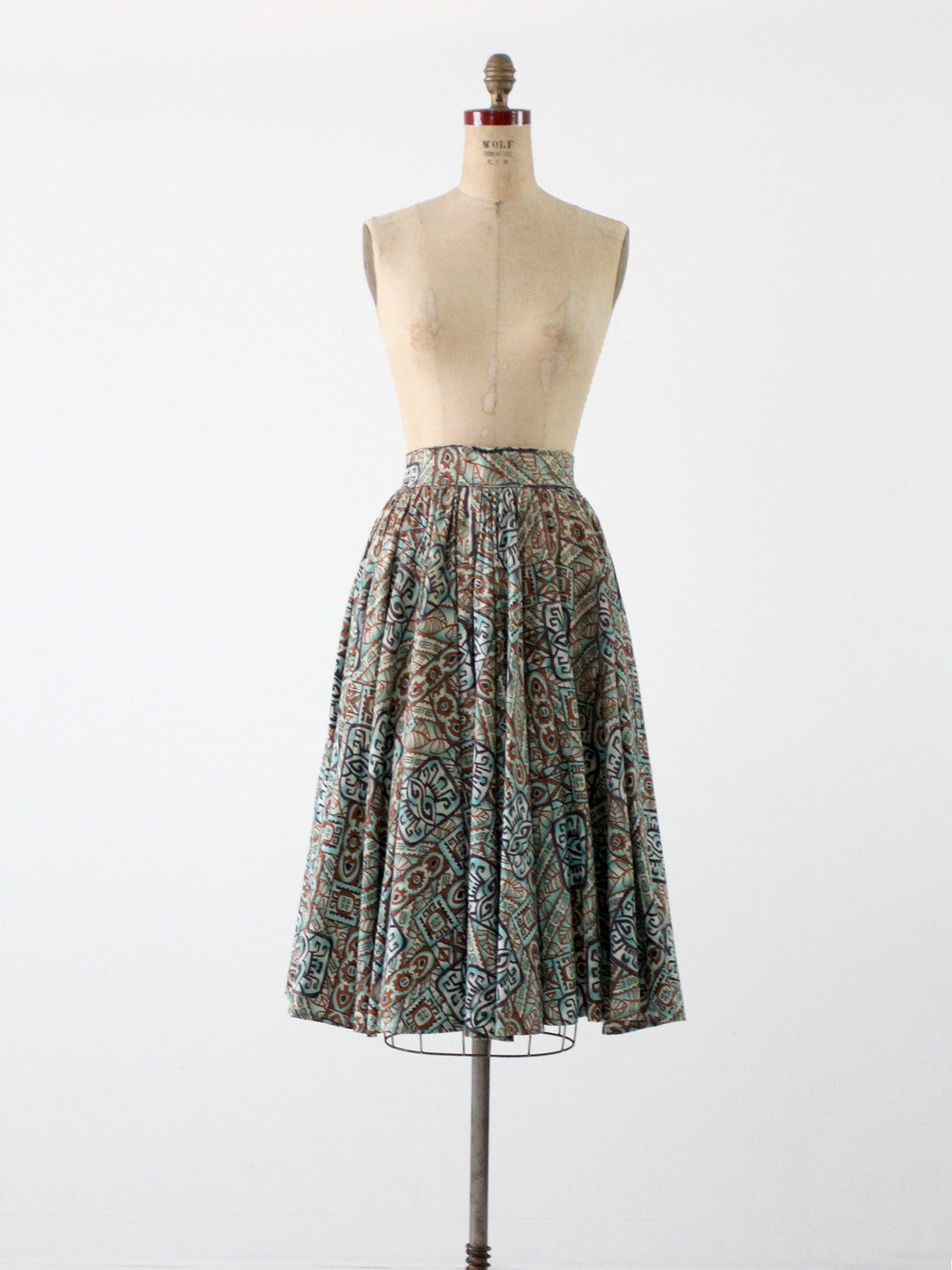 vintage 50s southwestern skirt