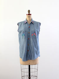 vintage hippie denim shirt