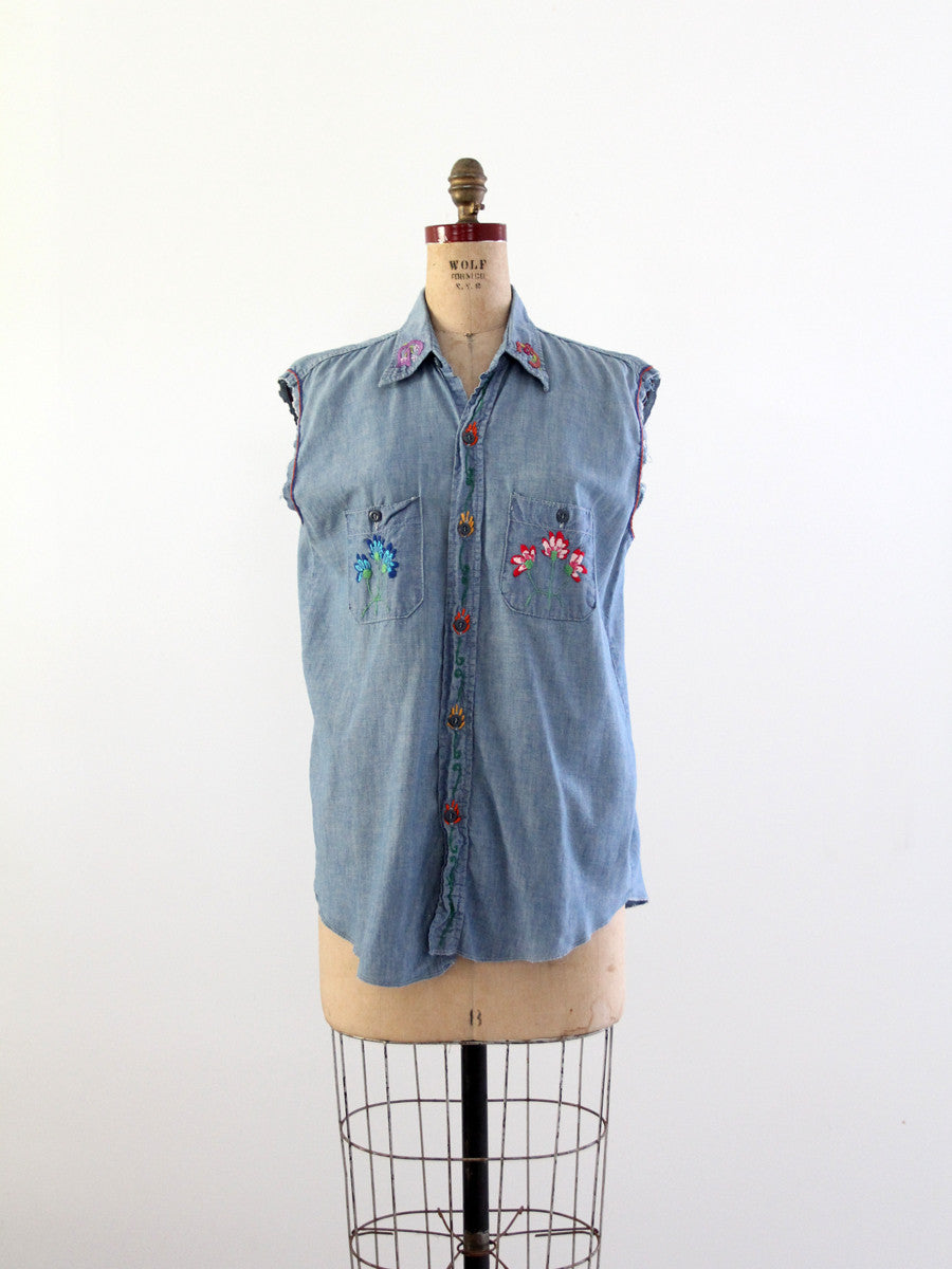 vintage hippie denim shirt