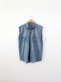 vintage hippie denim shirt