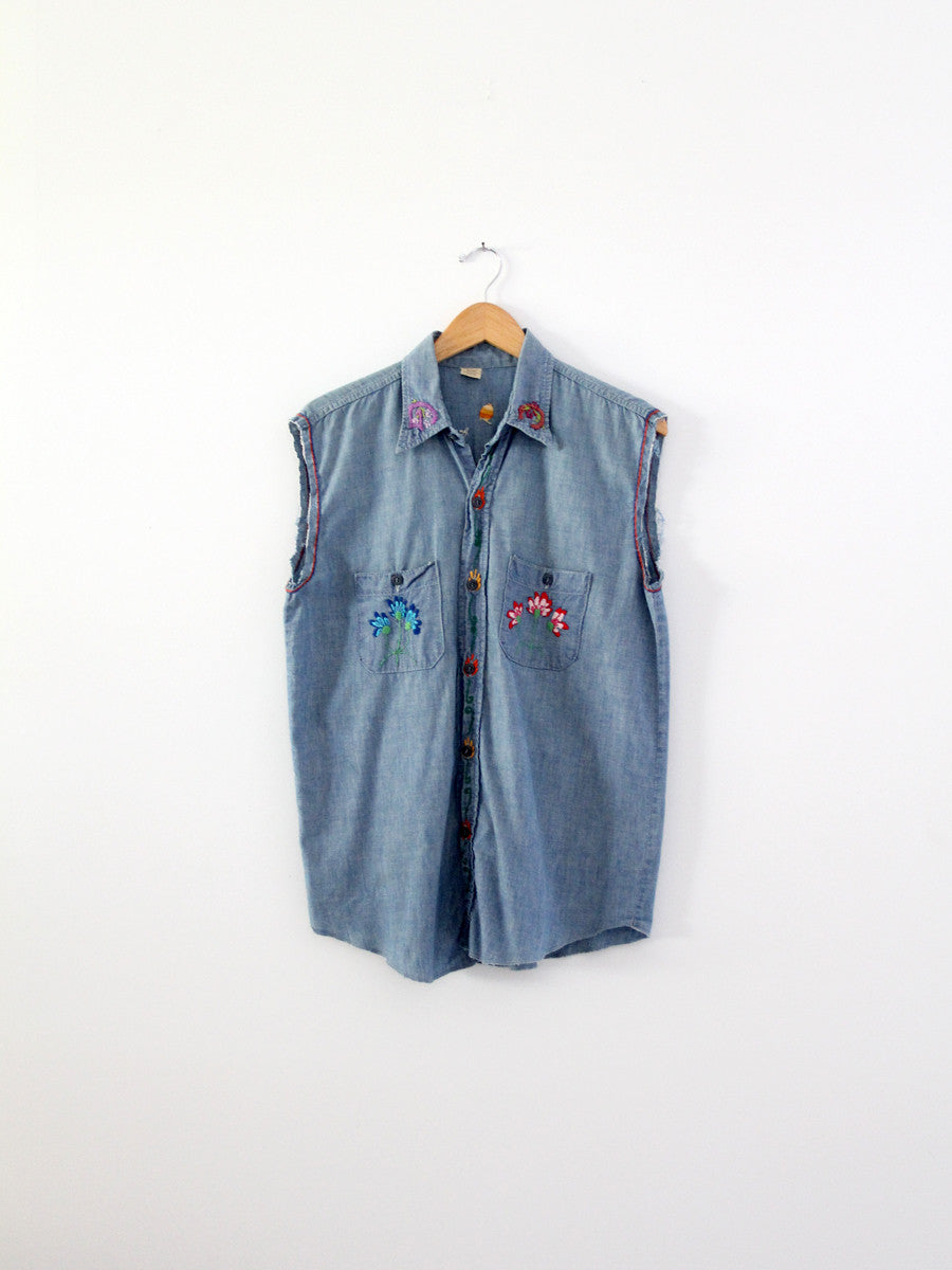 vintage hippie denim shirt
