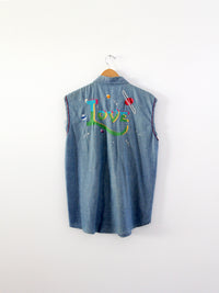 vintage hippie denim shirt