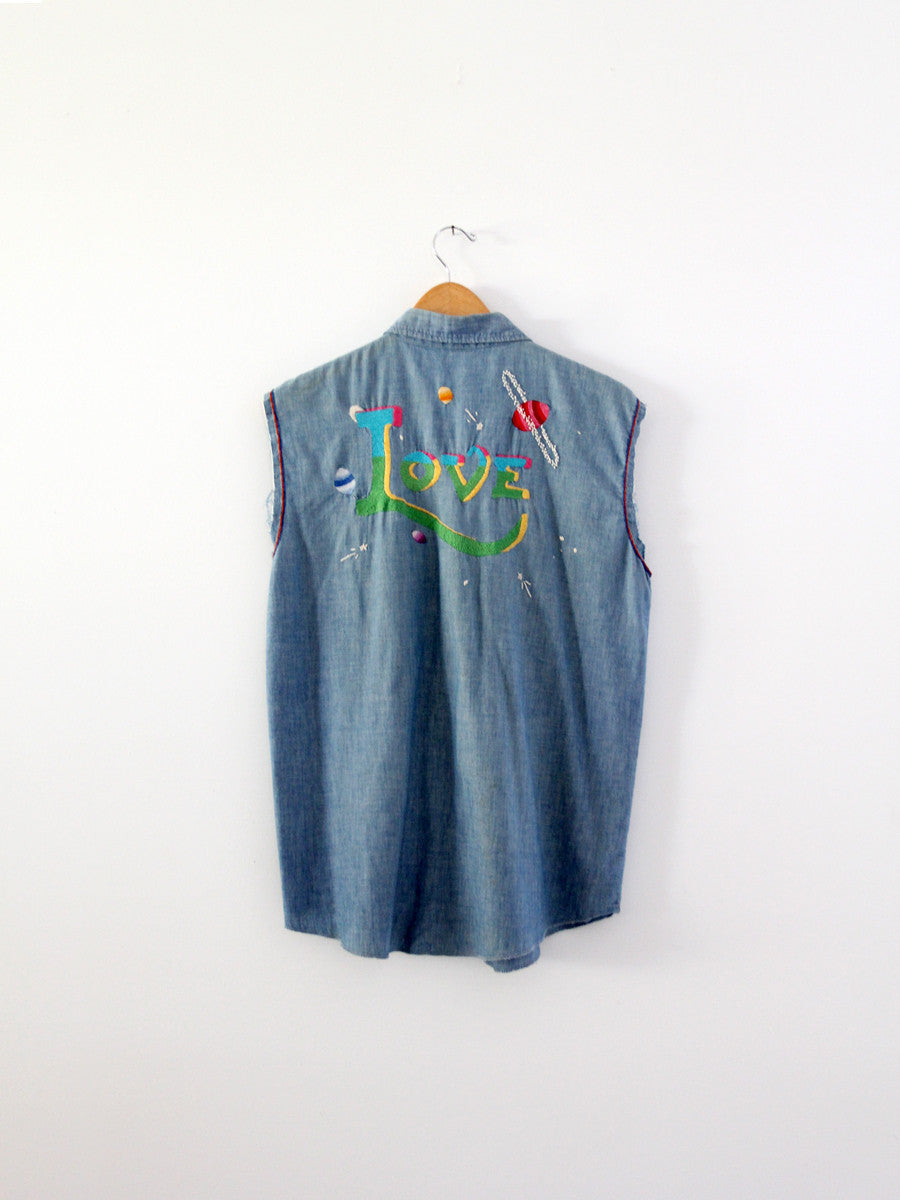 vintage hippie denim shirt