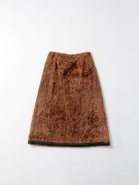 vintage faux fur skirt