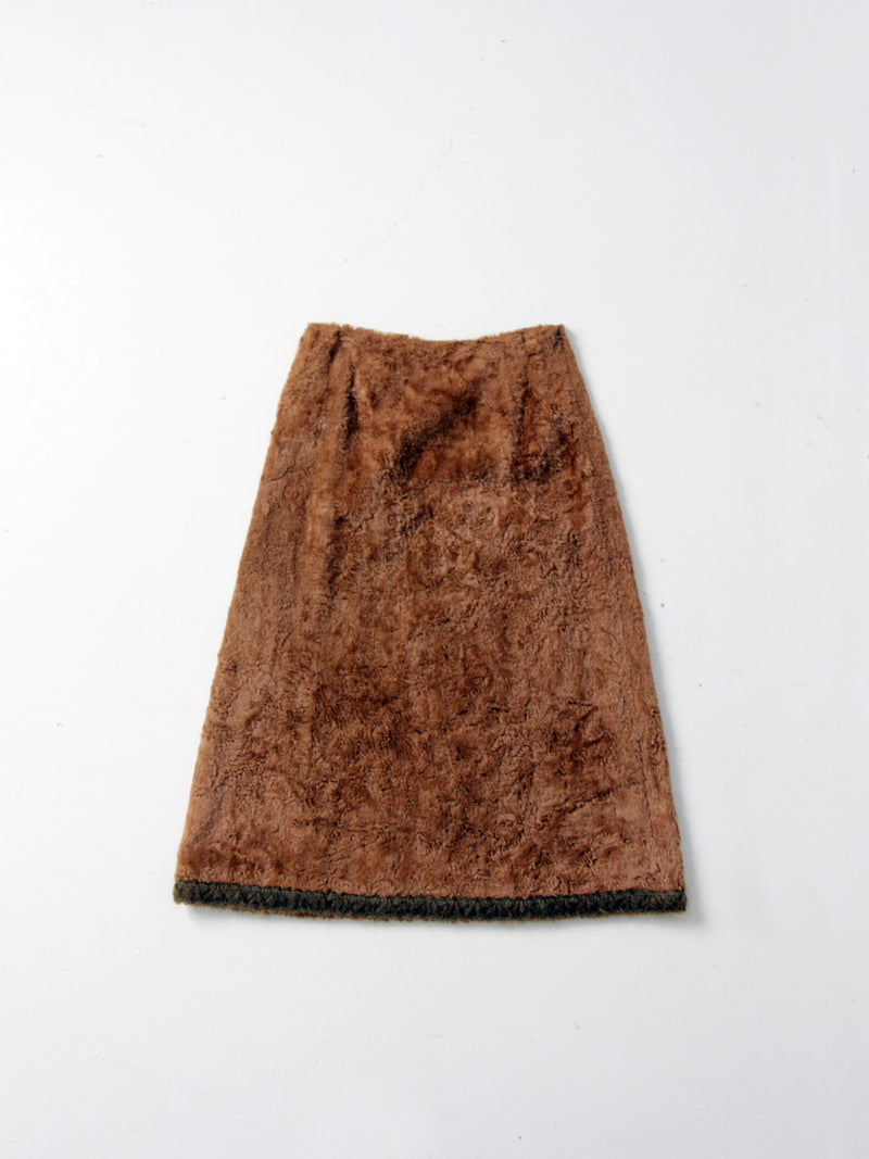 vintage faux fur skirt