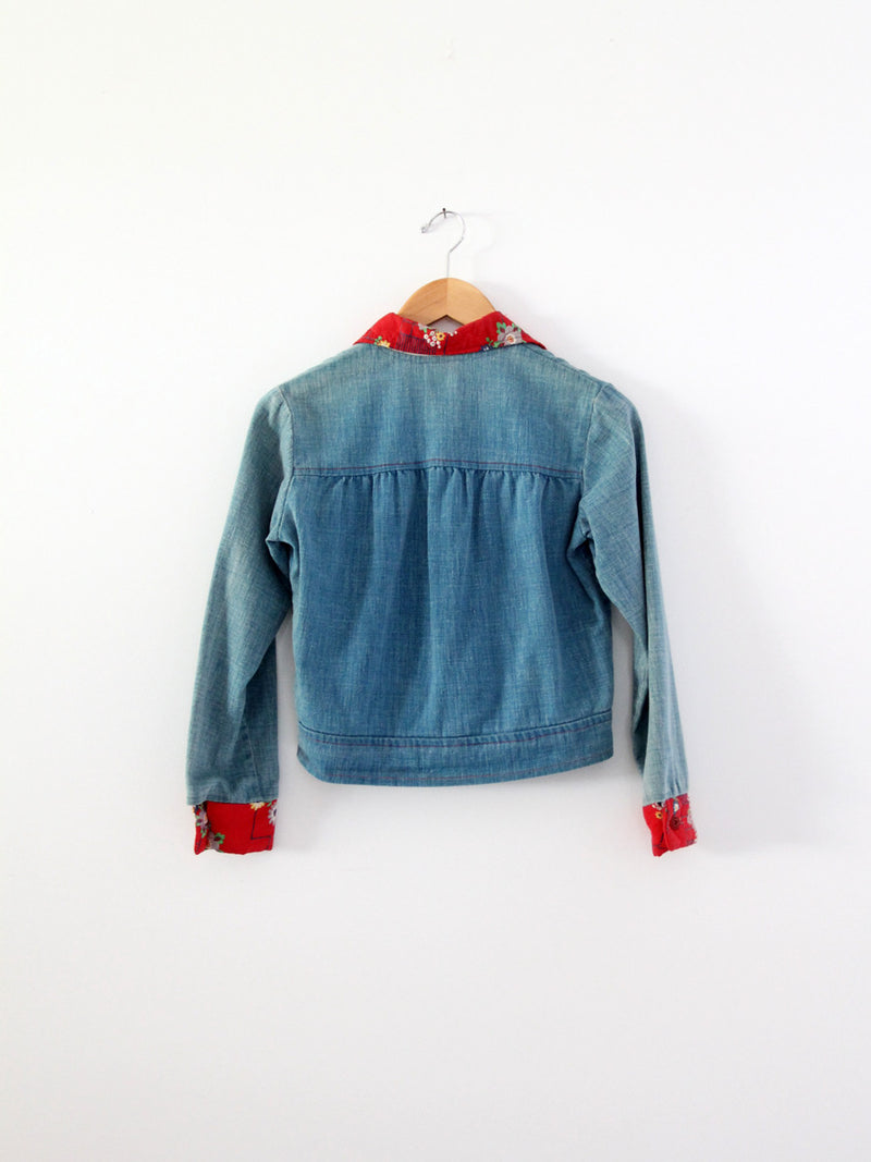 vintage 70s patchwork denim jacket