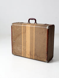 vintage striped suitcase