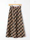 vintage plaid maxi skirt