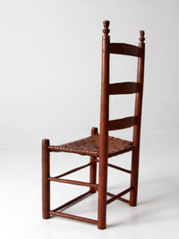 antique splint weave seat chair