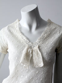 vintage white lace blouse