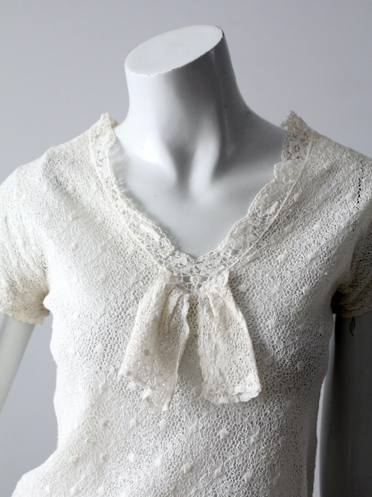 vintage white lace blouse