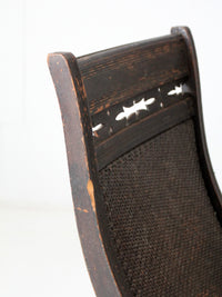 antique American rustic rocking chair