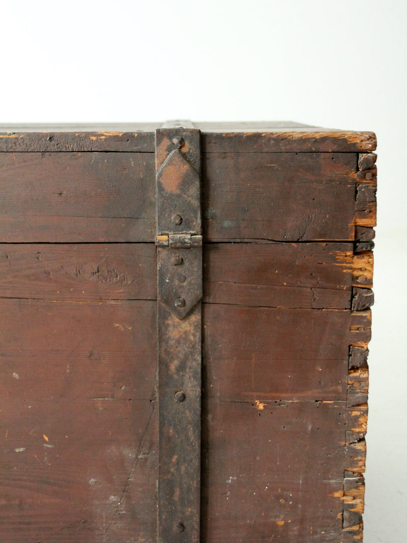 antique wooden trunk