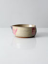 vintage heart shaped studio pottery bowl