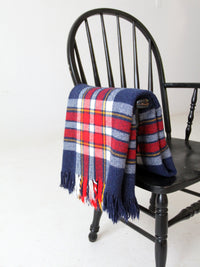 vintage plaid throw blanket