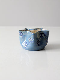 vintage studio pottery star bowl