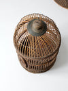 vintage wicker bird cage with stand