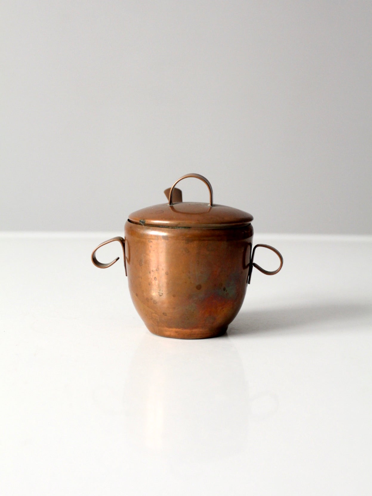 vintage copper sugar bowl