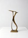 antique brass shoe rest stand