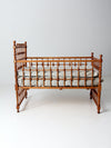 antique Victorian wooden frame bed