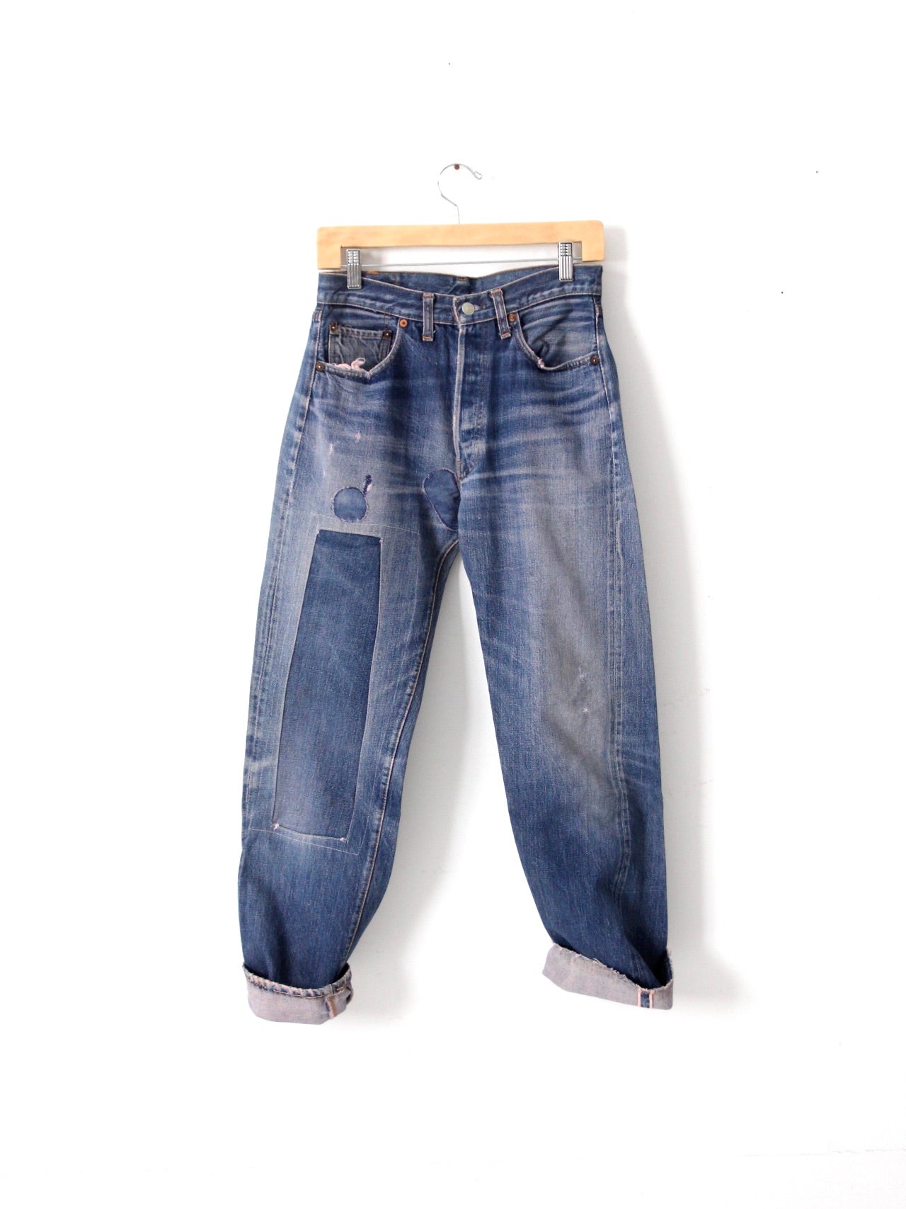 vintage patched Levi's 501 Big E jeans 29 x 29 – 86 Vintage