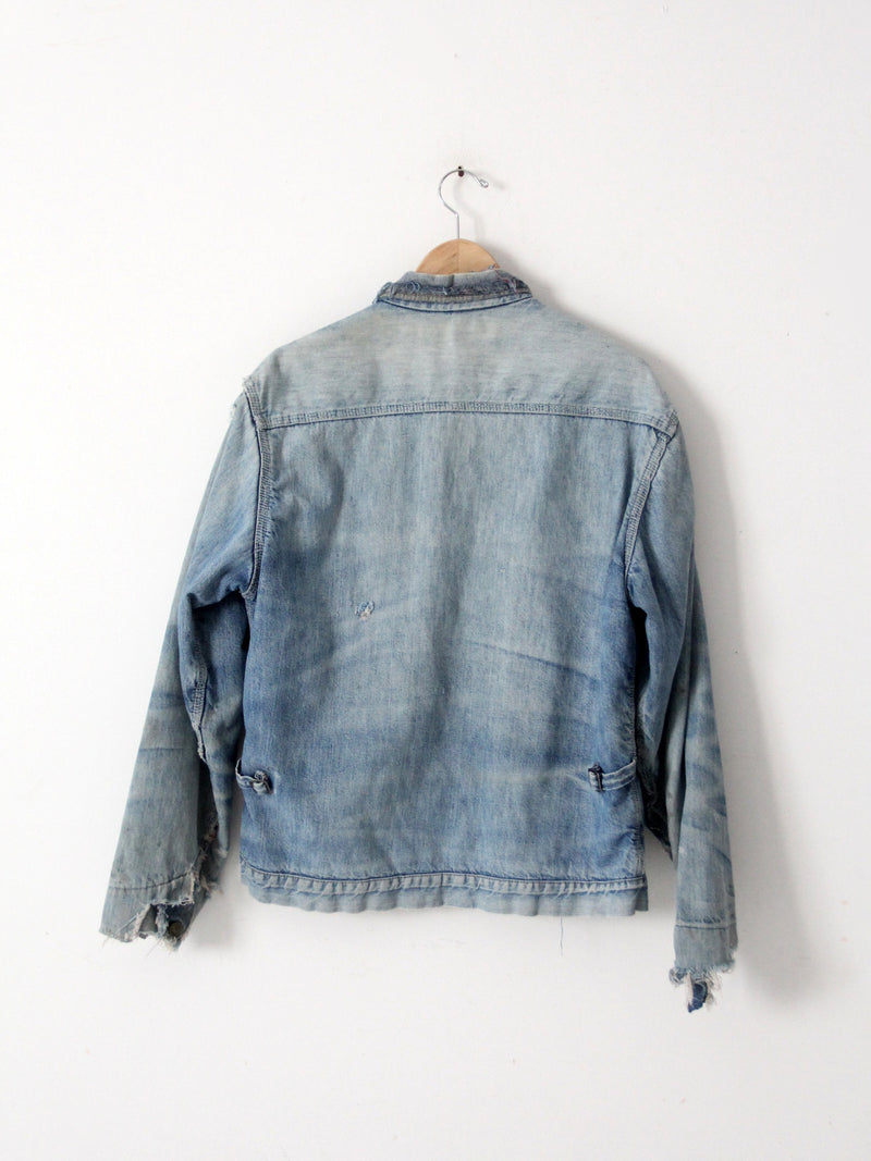 vintage distressed Osh Kosh denim work jacket