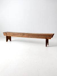 antique primitive wood bench 7ft