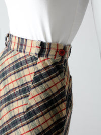 vintage plaid maxi skirt