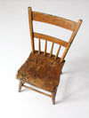 antique plank seat farmhouse chair