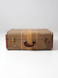 vintage striped suitcase