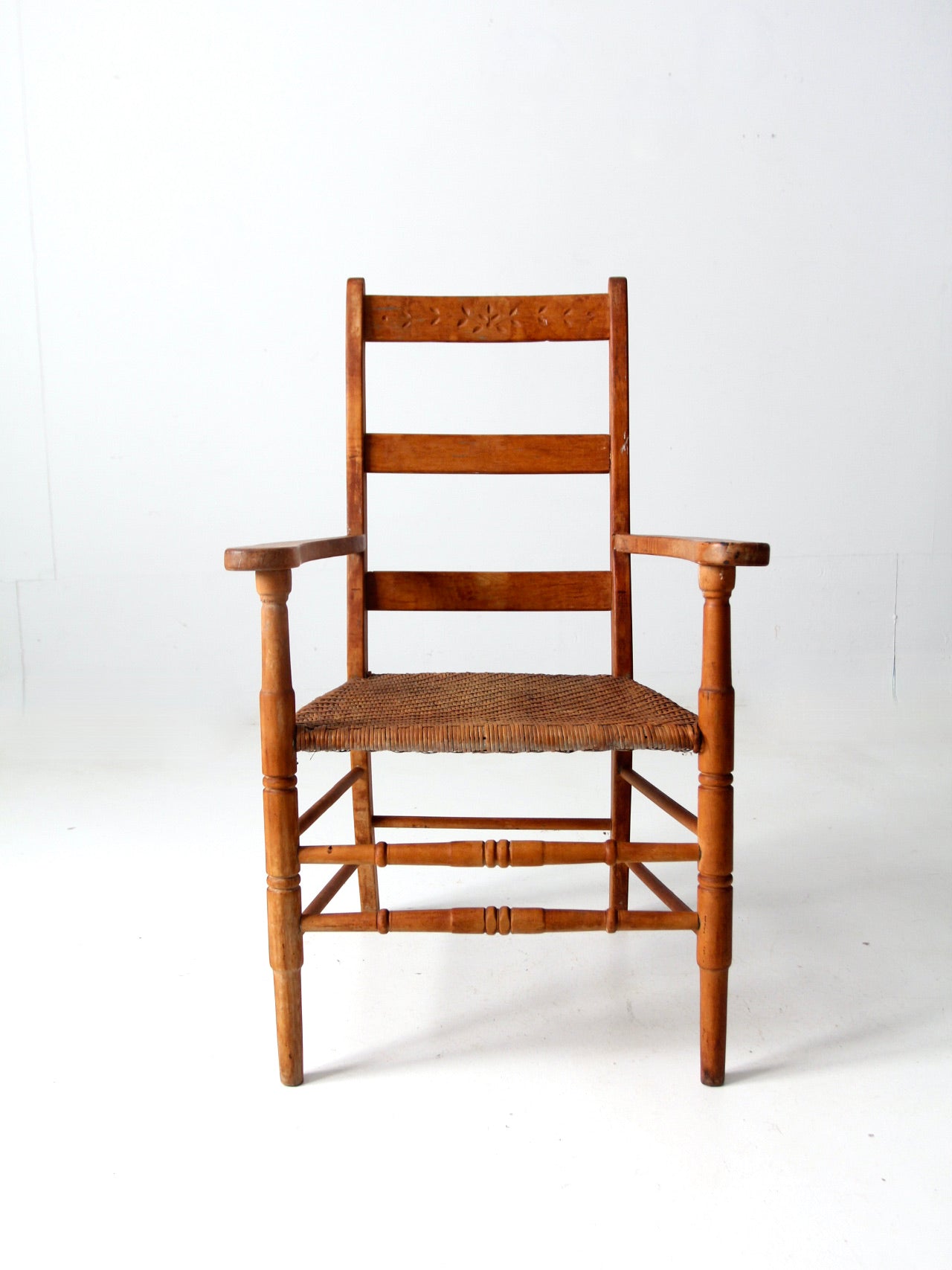 antique woven seat chair