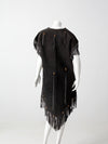 vintage suede leather fringe dress