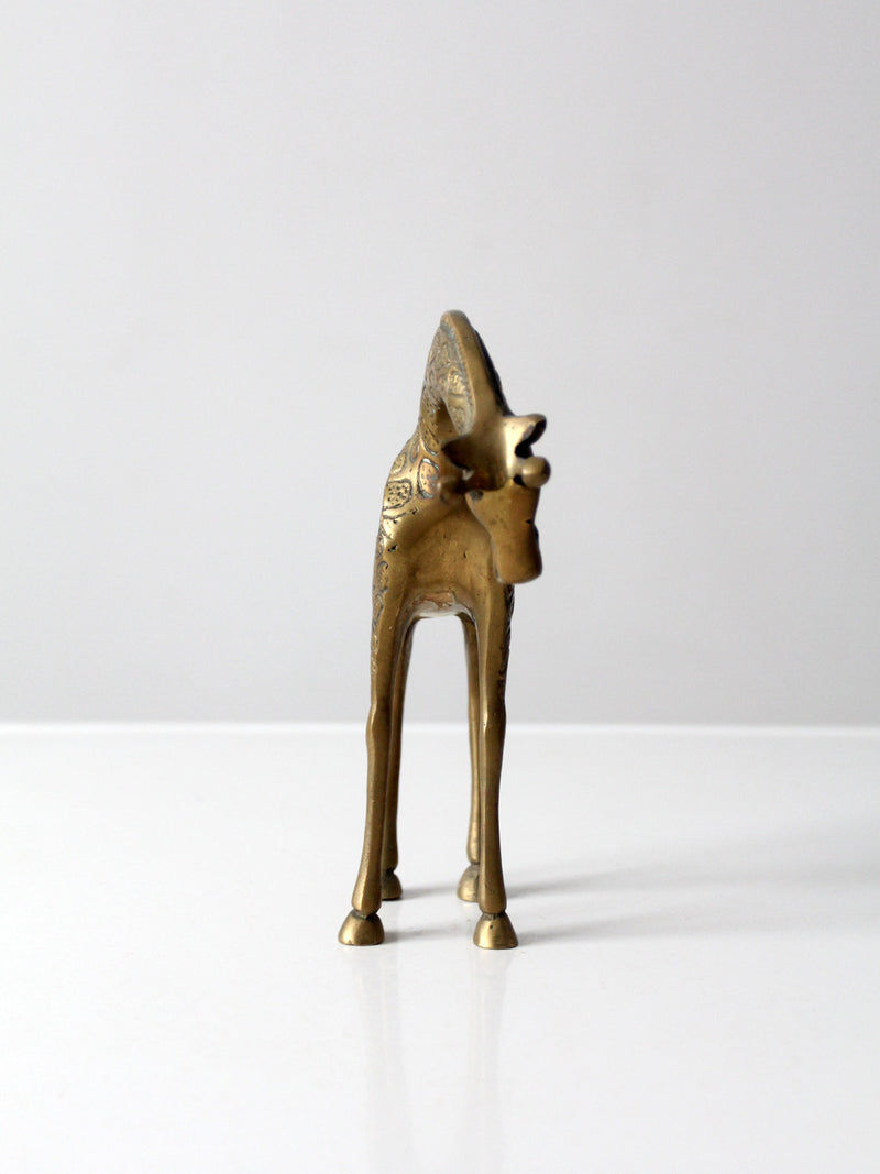 mid-century brass giraffe