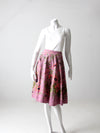 vintage floral print sequin skirt