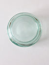 vintage blue glass ribbed bowl