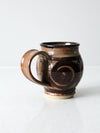 vintage large studio pottery mug