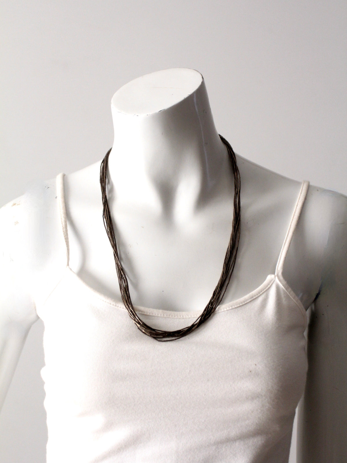 vintage liquid silver necklace