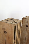 primitive wood farm crate pair