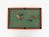 1920s Modern Boy Pool Table Set Vintage Billiards Table