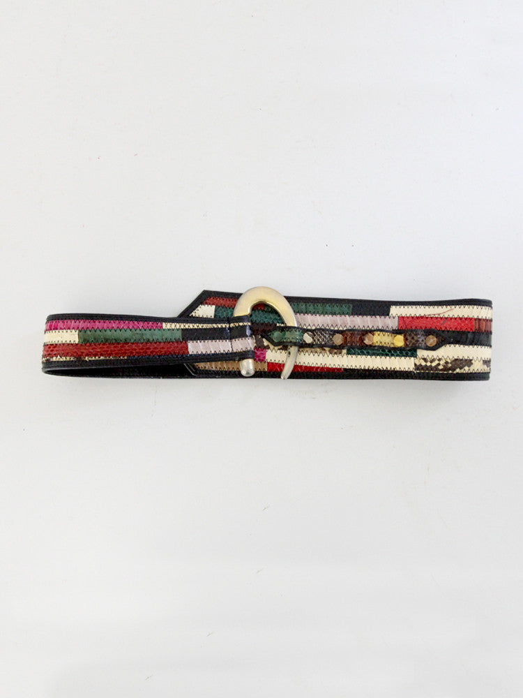 vintage snakeskin belt