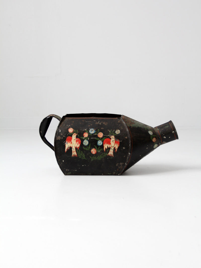 vintage folk art watering can