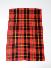 vintage plaid throw blanket